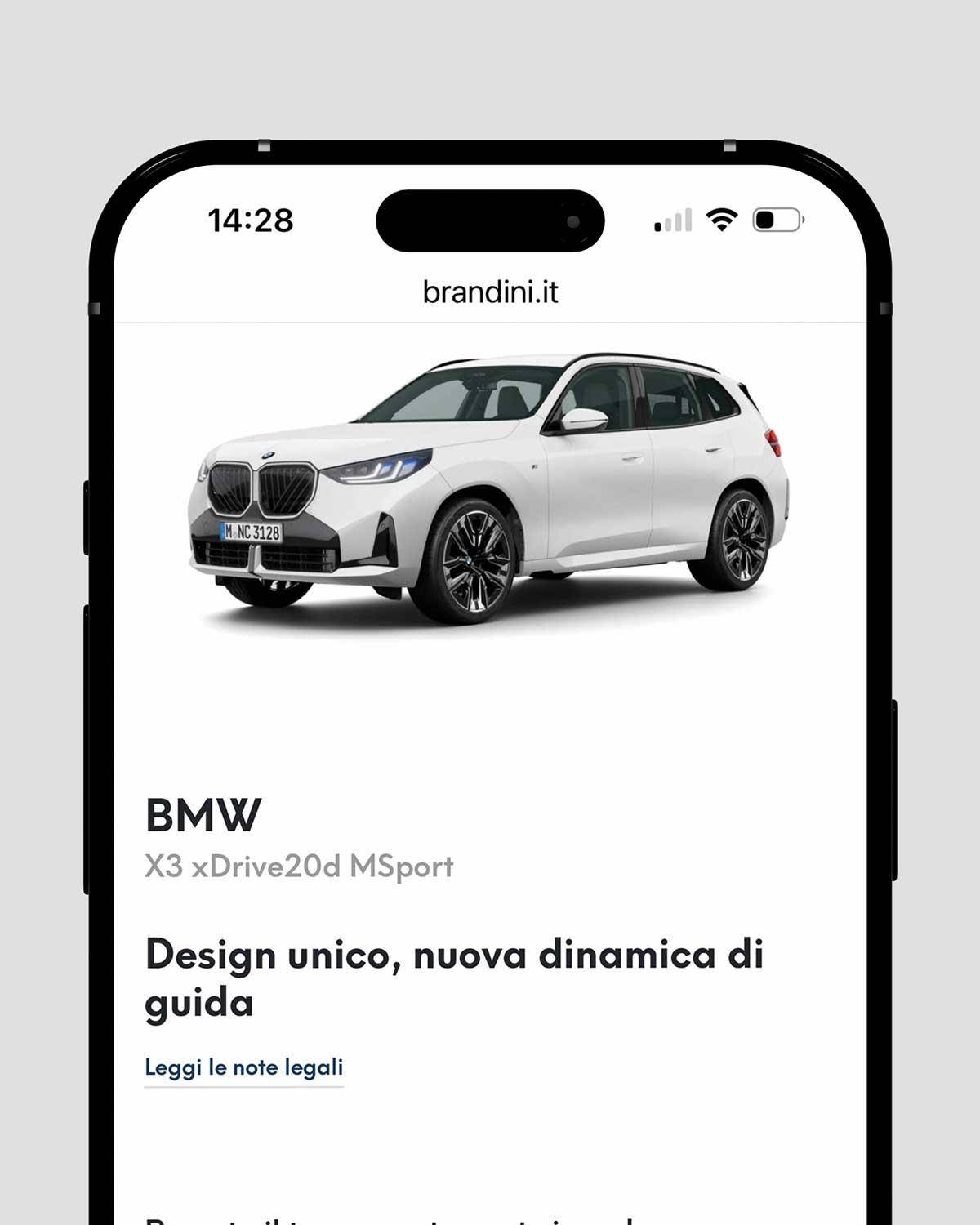 Sitio web Brandini - One AM Sitio web Brandini - One AM